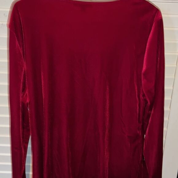 Notations, red and black blouse with attached cardigan size extra large - Picture 5 of 7